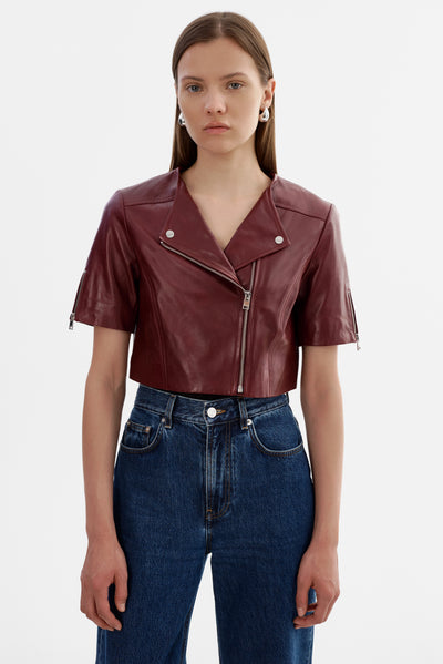 KIRSI | Cropped Biker Jacket