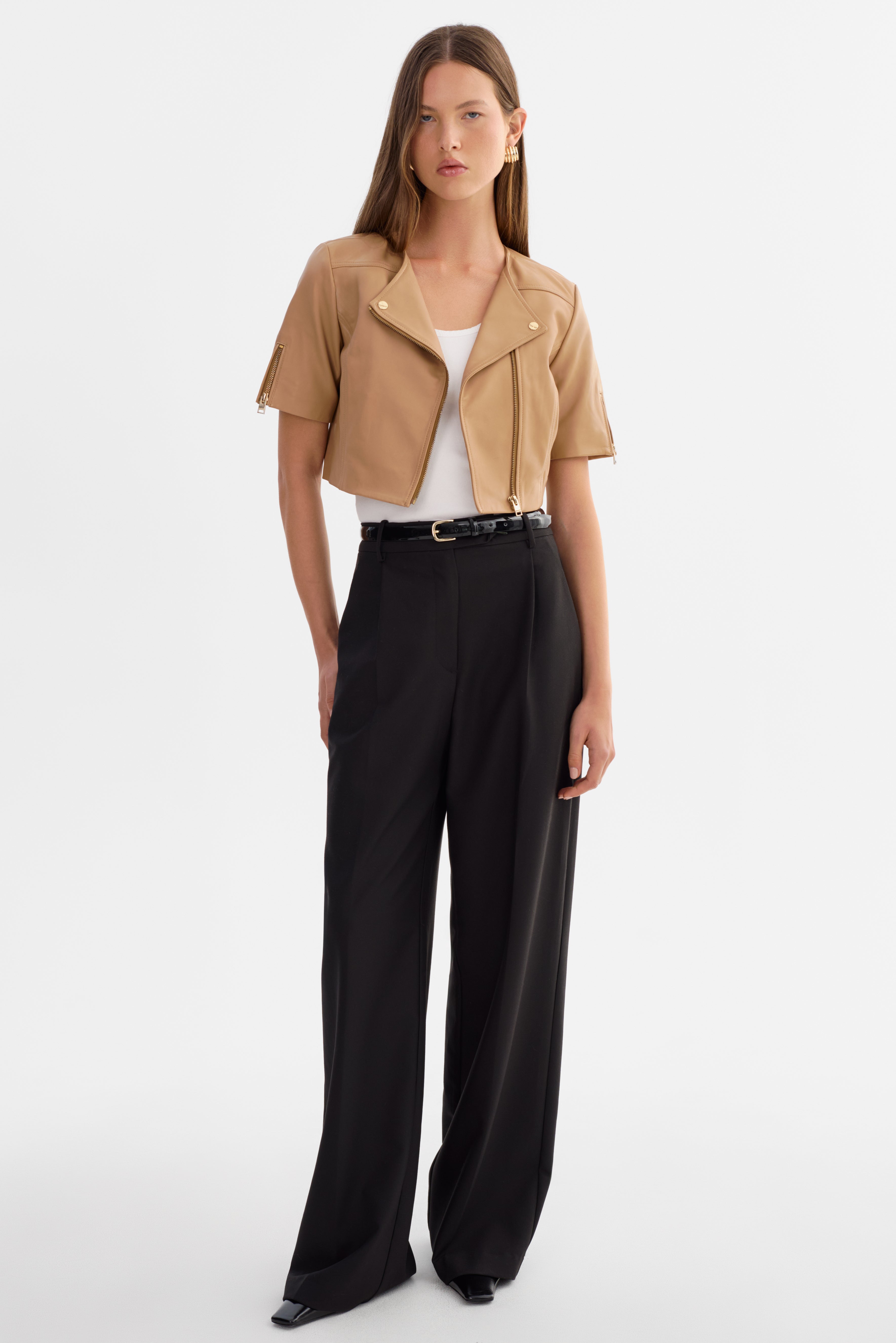 KIRSI OR | Blouson Biker en Cuir