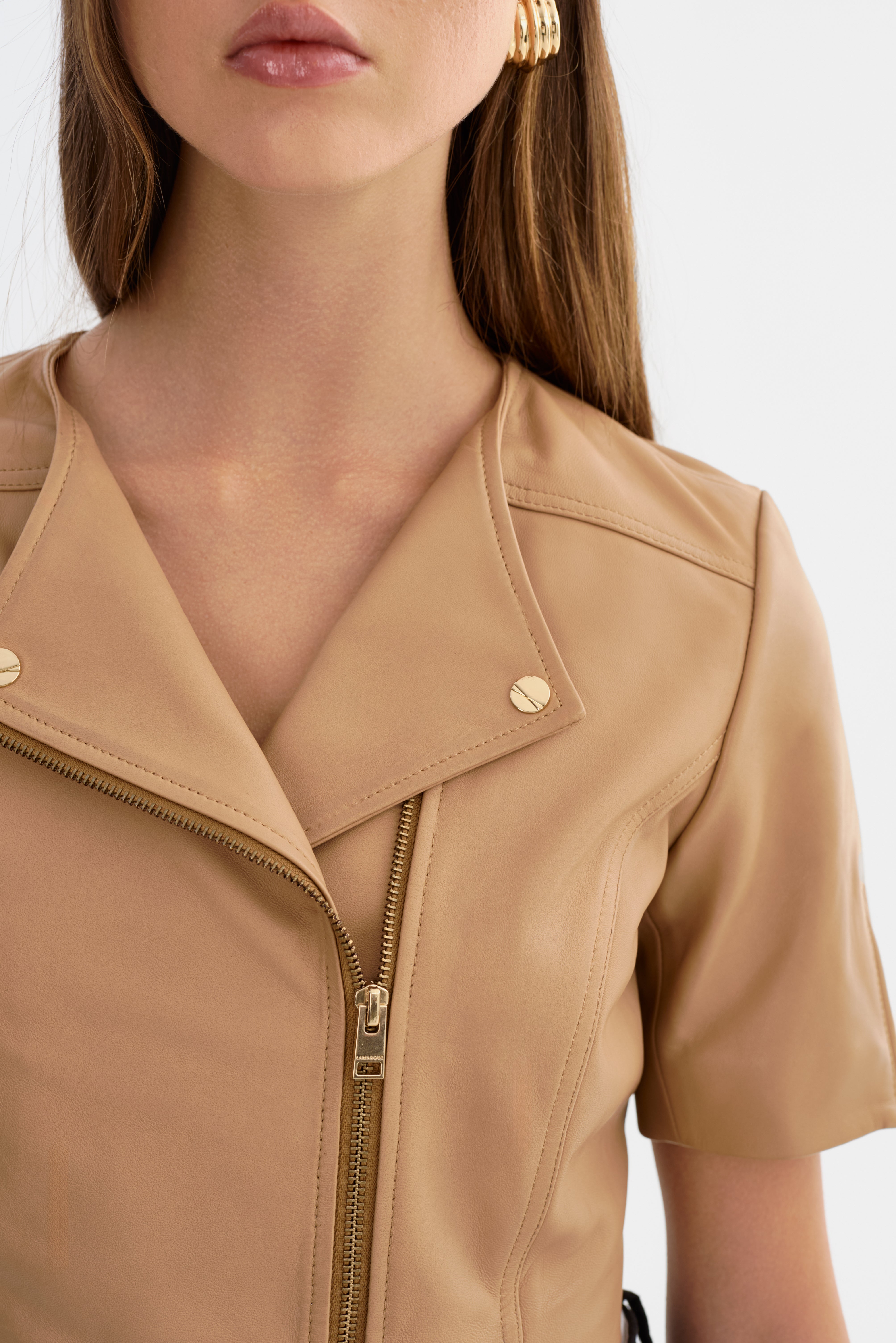 KIRSI OR | Blouson Biker en Cuir