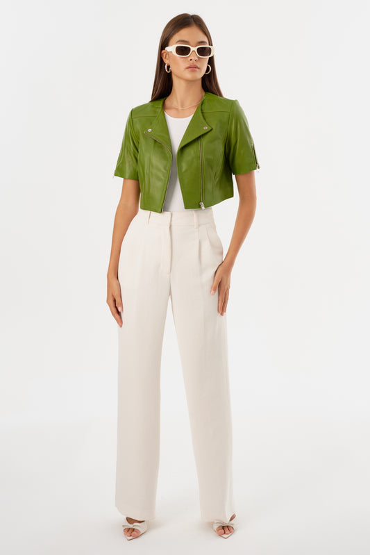 KIRSI | Cropped Biker Jacket