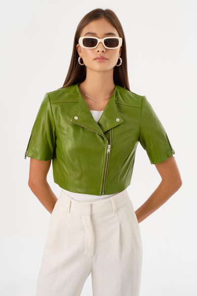 KIRSI | Cropped Biker Jacket