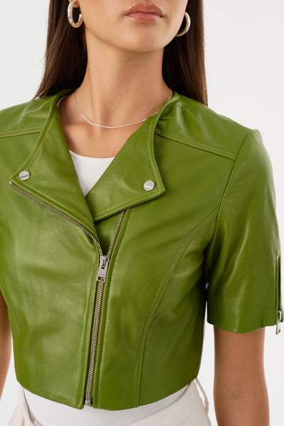 KIRSI | Cropped Biker Jacket