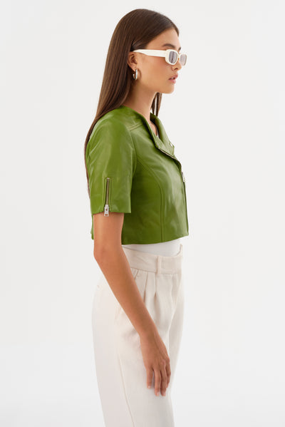 KIRSI | Cropped Biker Jacket
