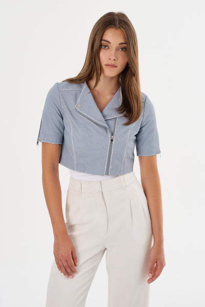 KIRSI | Cropped Biker Jacket