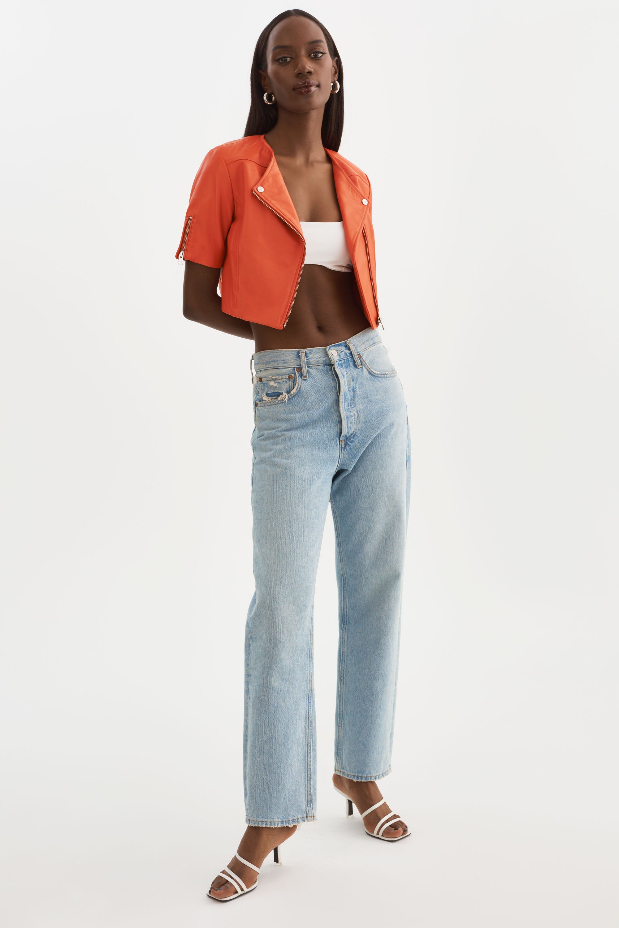 KIRSI Cropped Biker Jacket LAMARQUE