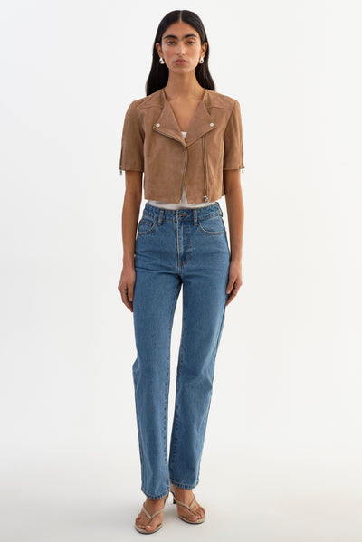 KIRSI S | Cropped Suede Jacket