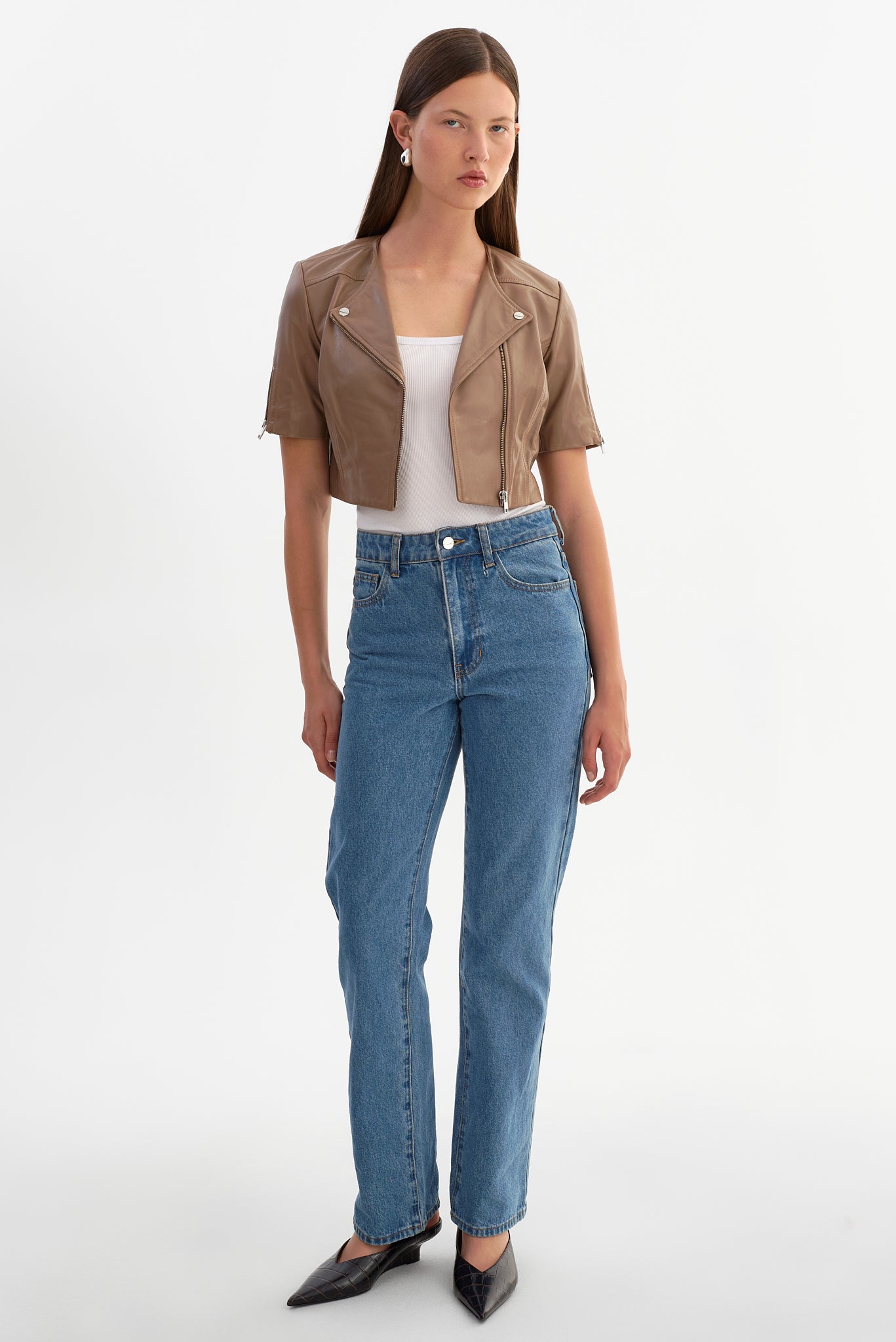 KIRSI | Cropped Biker Jacket