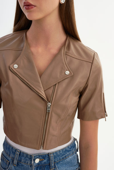KIRSI | Cropped Biker Jacket