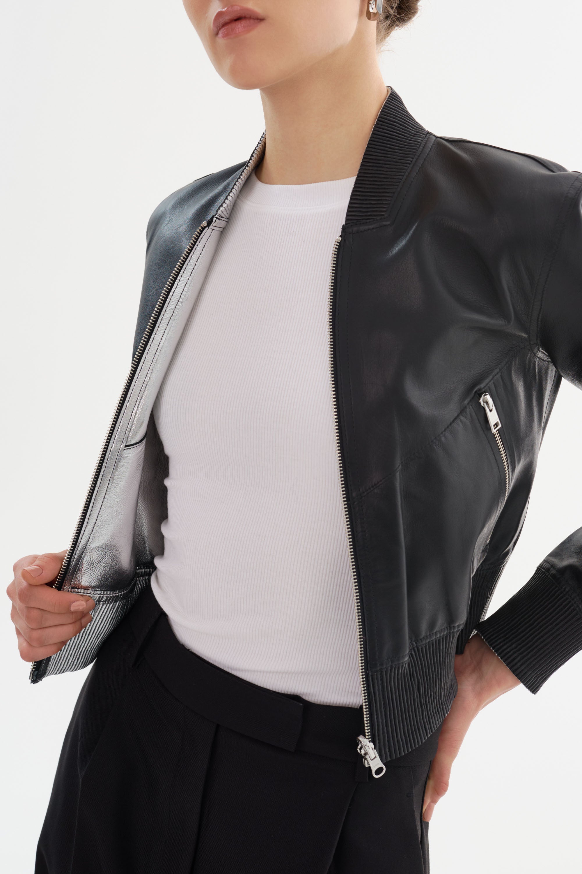 KORDELLA | Blouson aviateur réversible en cuir