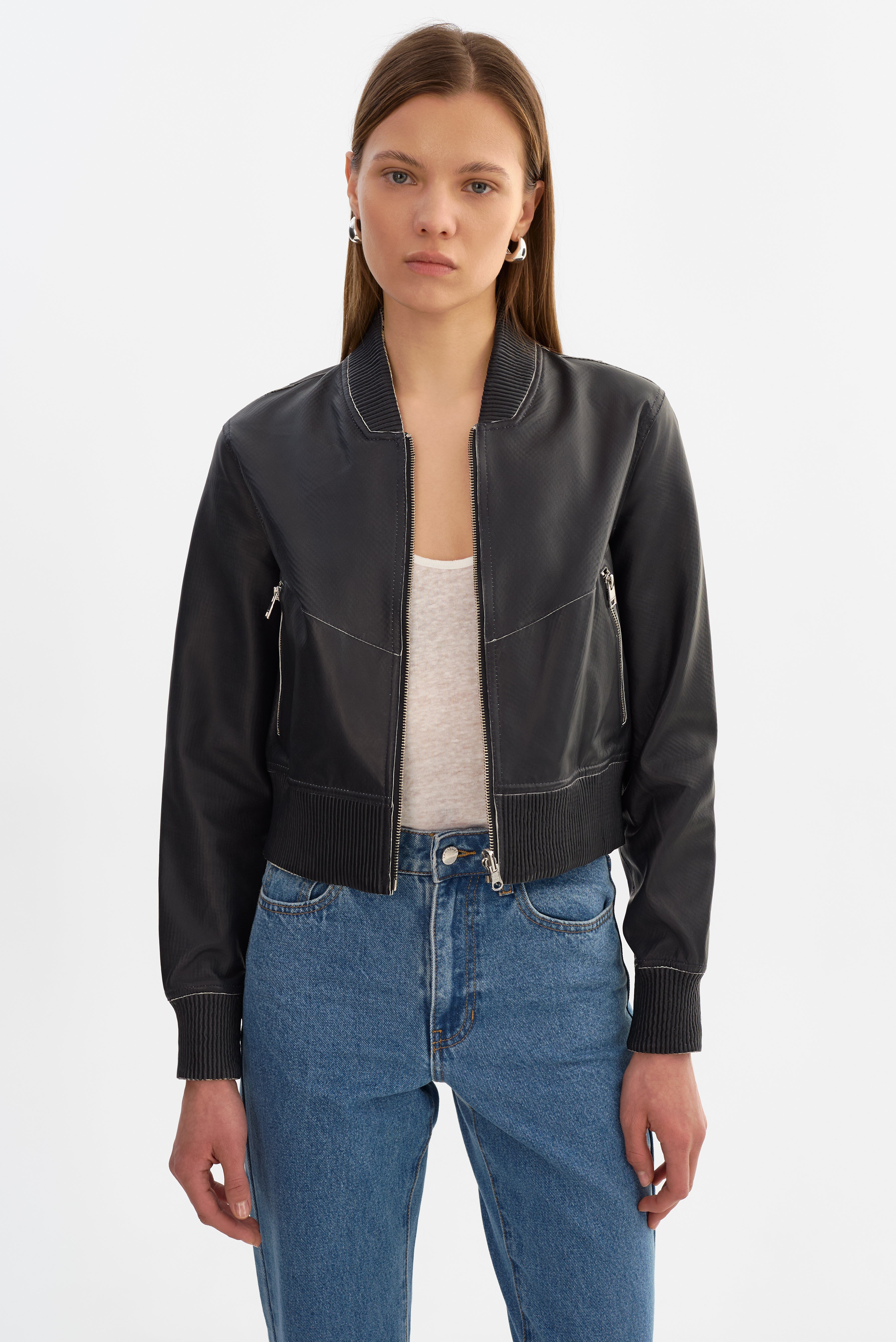 KORDELLA | Blouson aviateur réversible en cuir