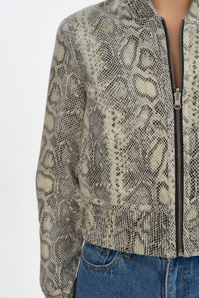 KORDELLA | Reversible Leather Bomber Jacket