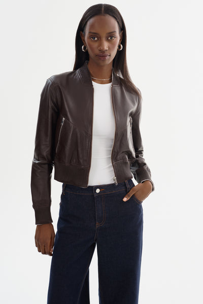 KORDELLA | Reversible Leather Bomber Jacket