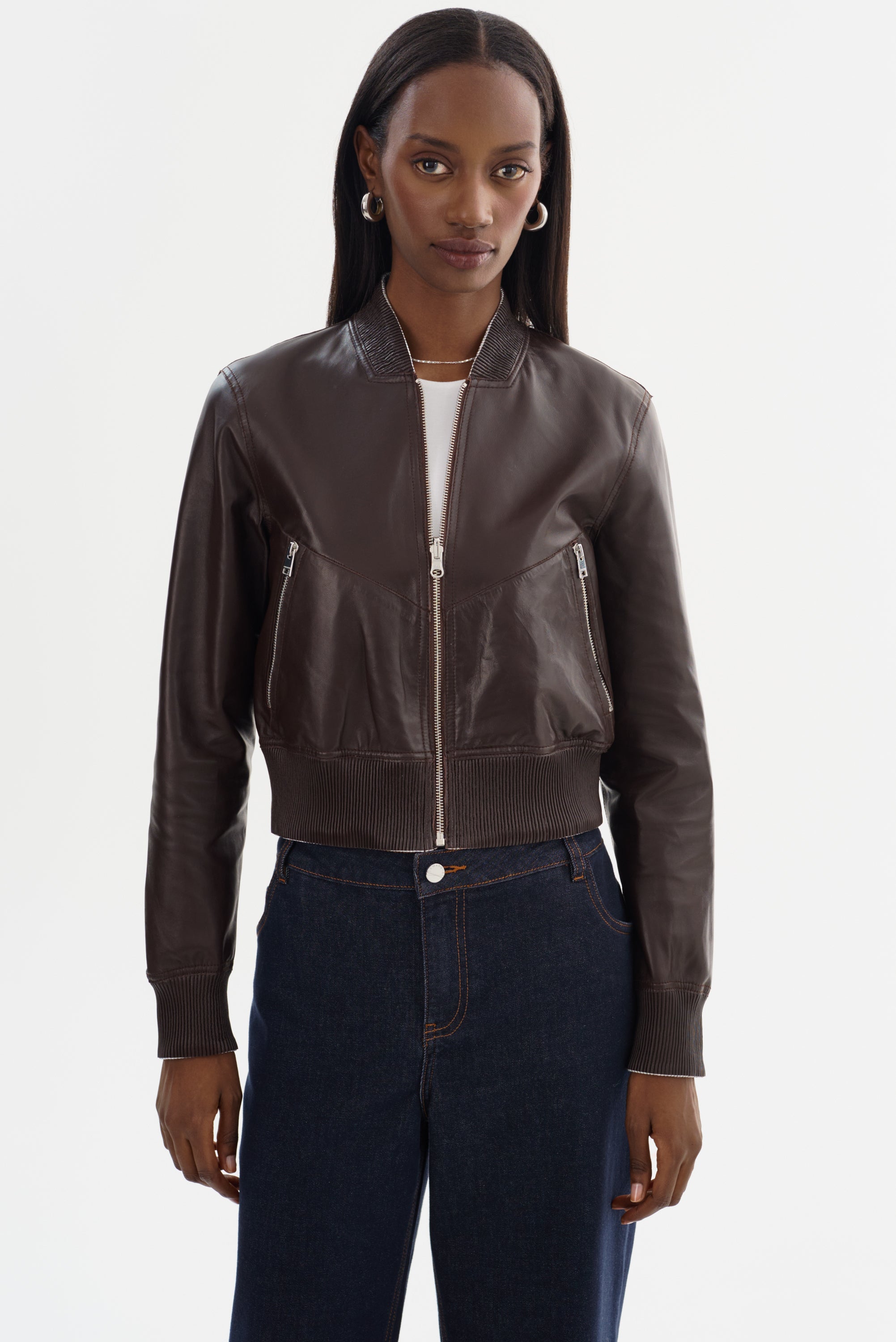 KORDELLA | Reversible Leather Bomber Jacket