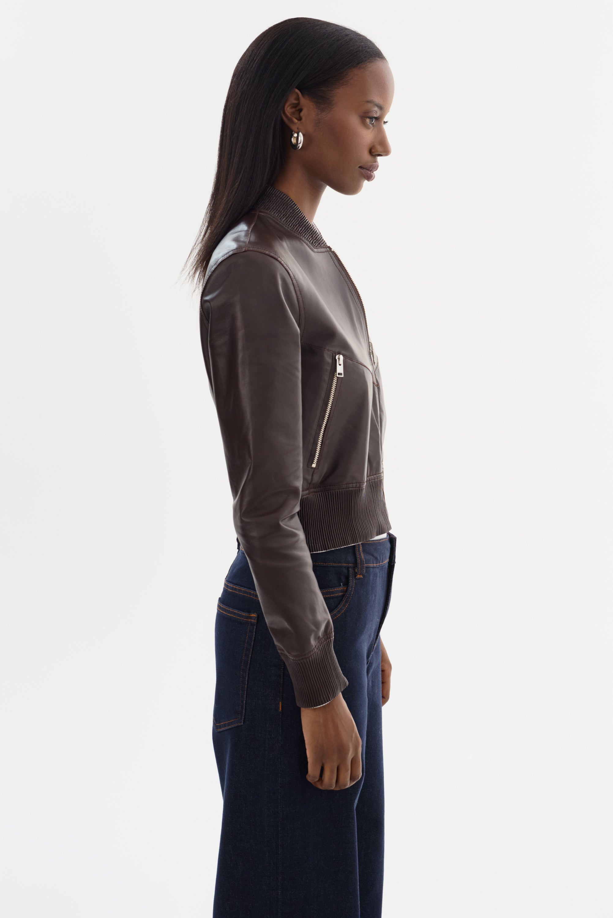 KORDELLA | Reversible Leather Bomber Jacket