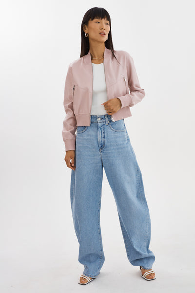 KORDELLA | Reversible Leather Bomber Jacket