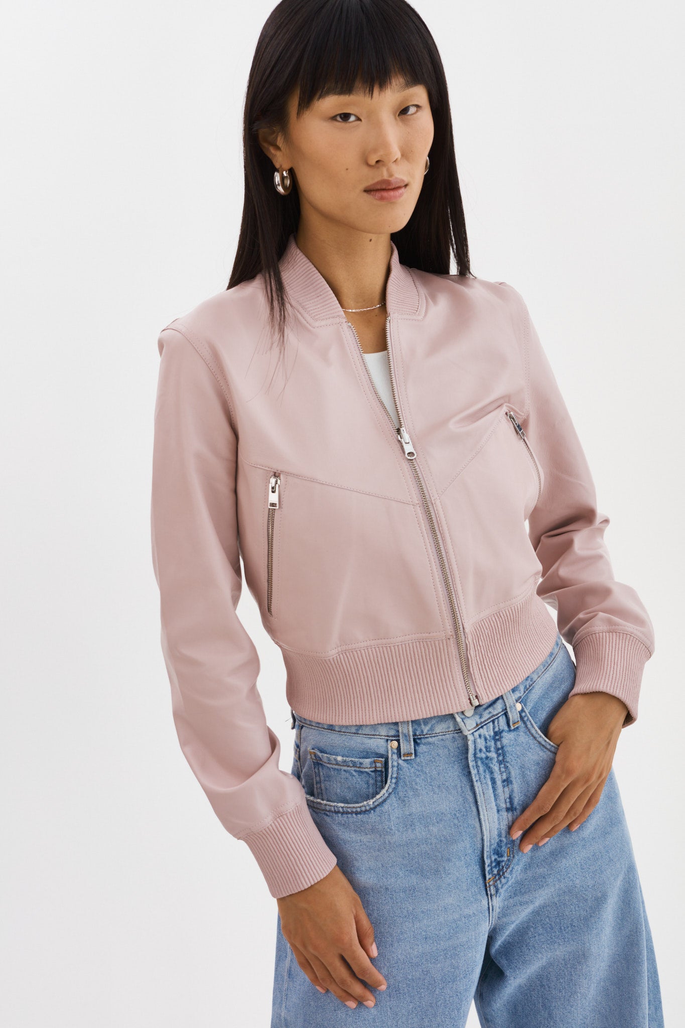 KORDELLA | Reversible Leather Bomber Jacket