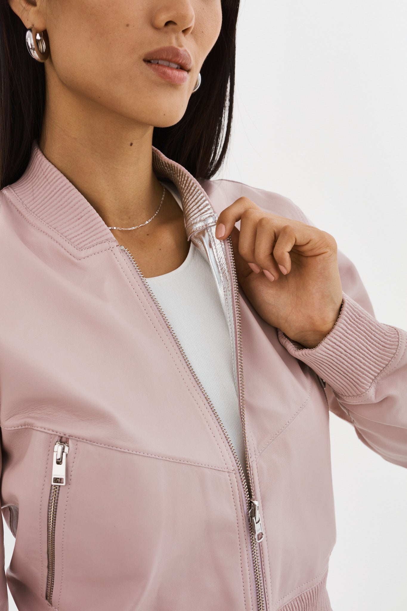 KORDELLA | Reversible Leather Bomber Jacket