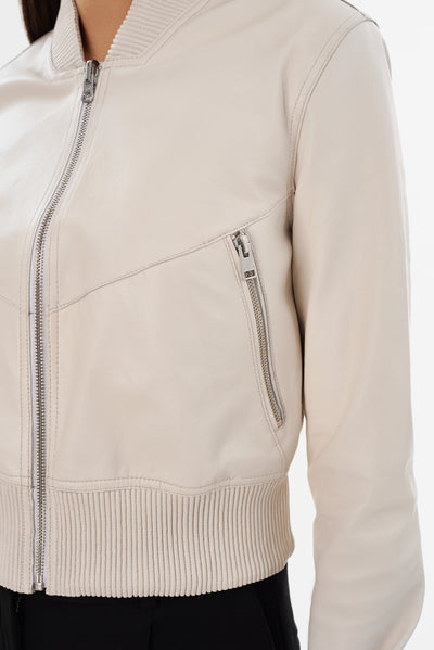 KORDELLA | Reversible Leather Bomber Jacket