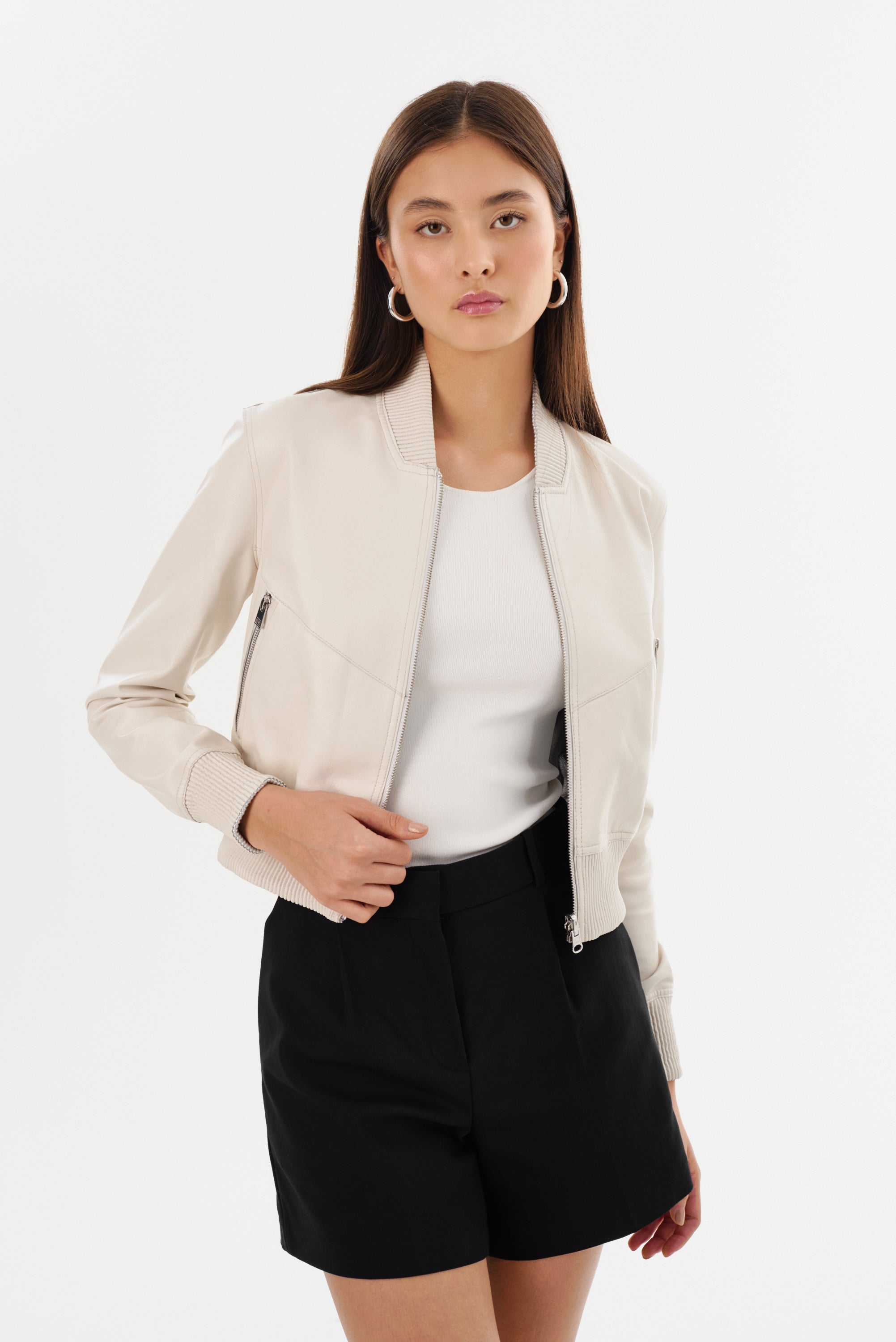 KORDELLA | Reversible Leather Bomber Jacket