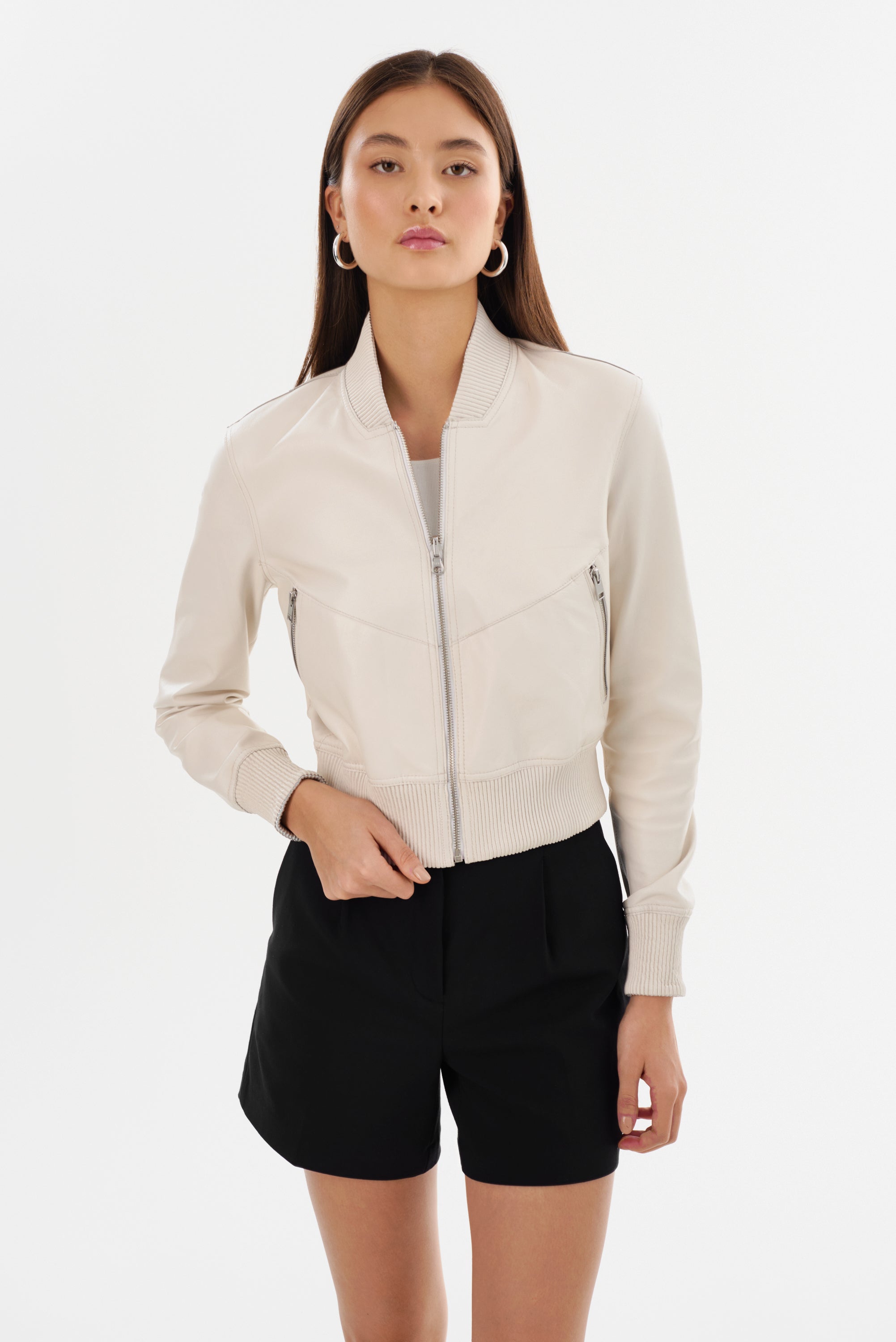KORDELLA | Reversible Leather Bomber Jacket
