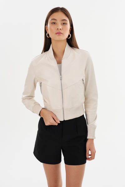 KORDELLA | Reversible Leather Bomber Jacket