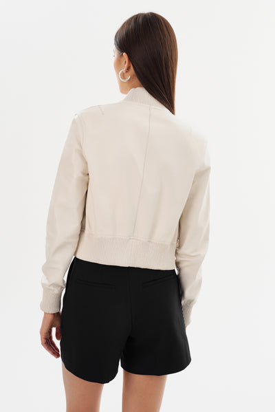 KORDELLA | Reversible Leather Bomber Jacket