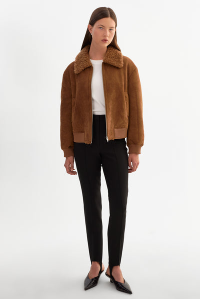 KYRIE | Faux Suede Zip up Jacket