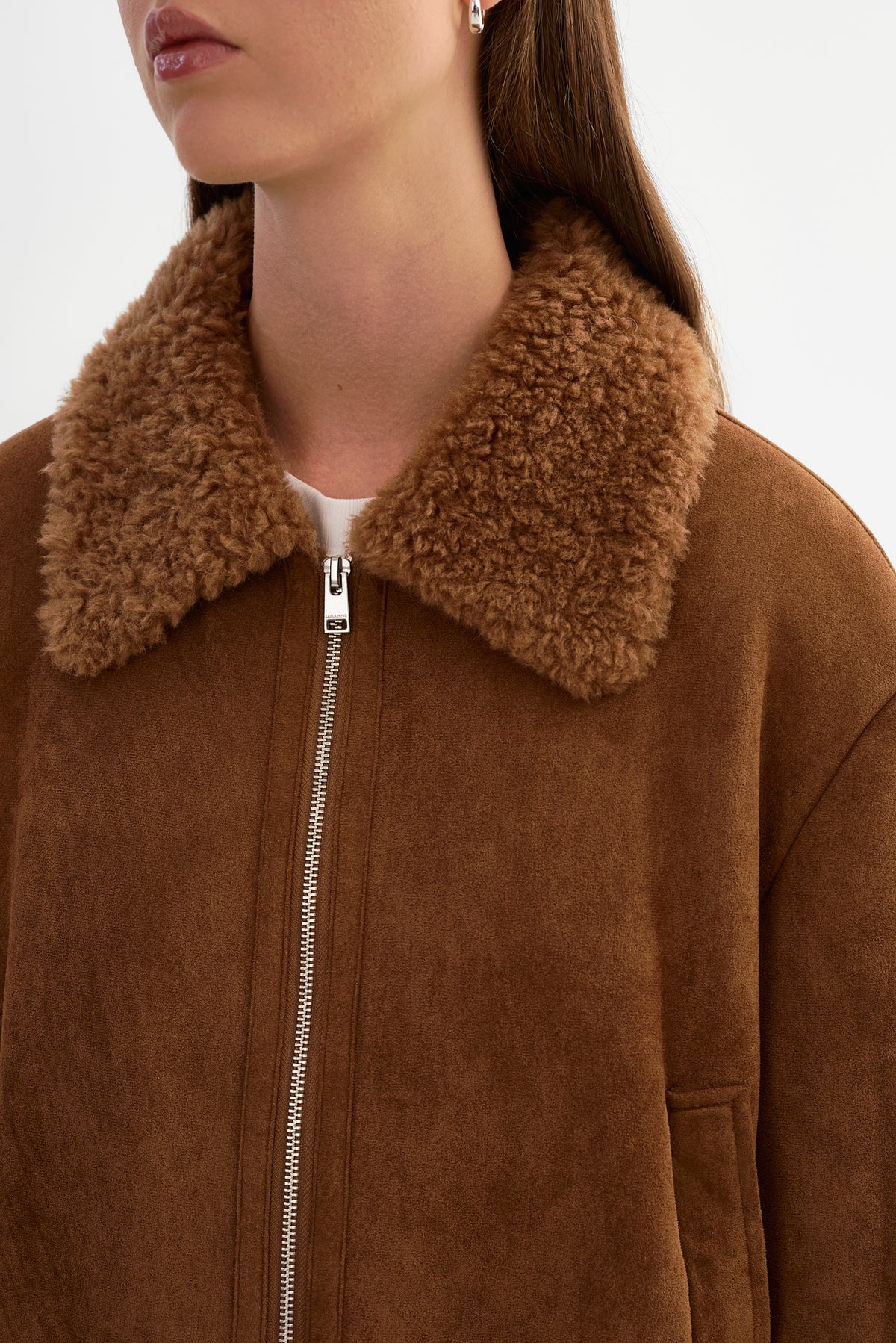KYRIE | Faux Suede Zip up Jacket