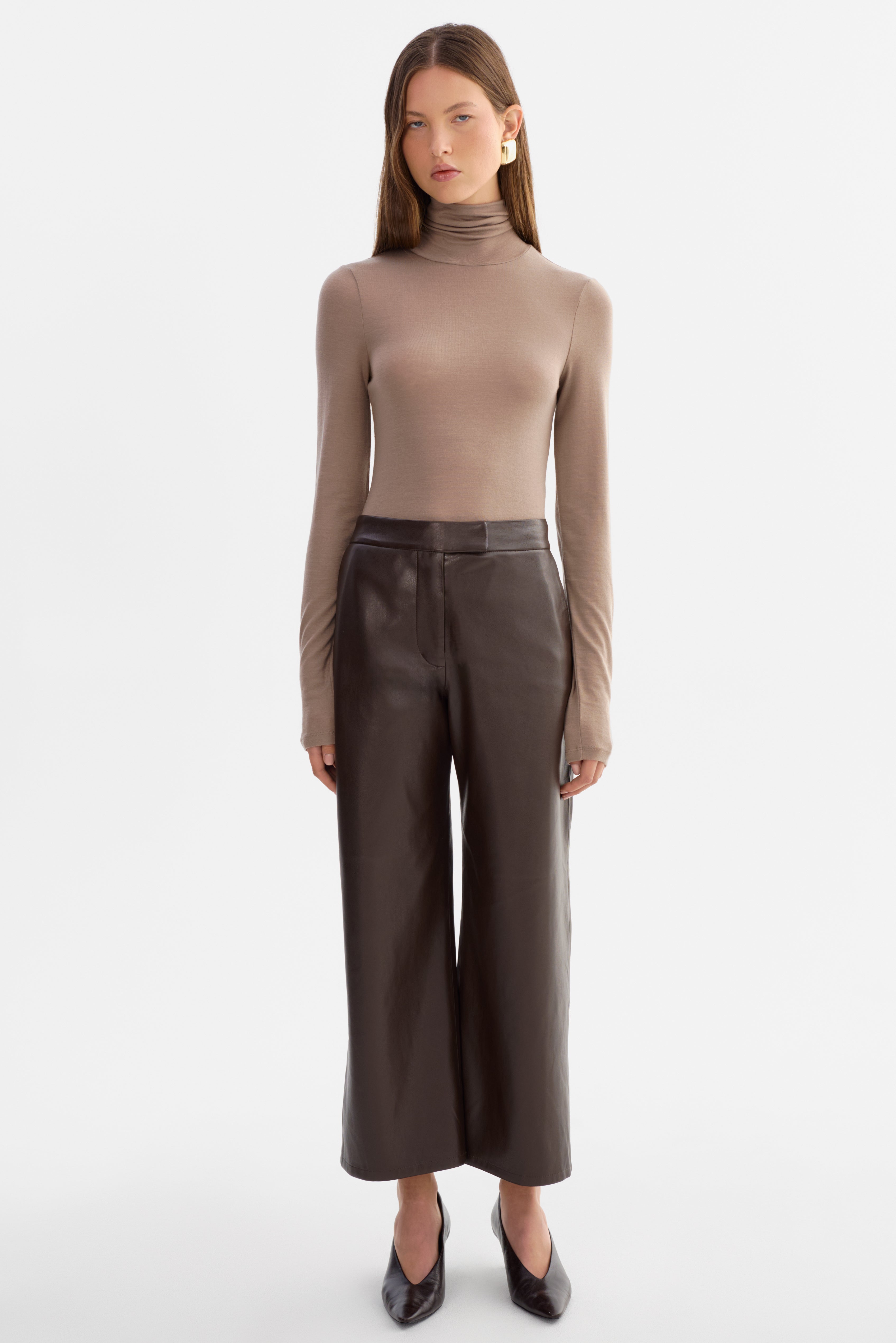LAEL | Pantalon raccourci en similicuir