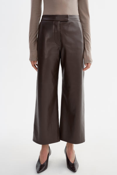 LAEL | Cropped Faux Leather Trouser