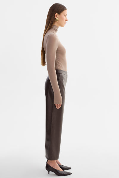 LAEL | Cropped Faux Leather Trouser