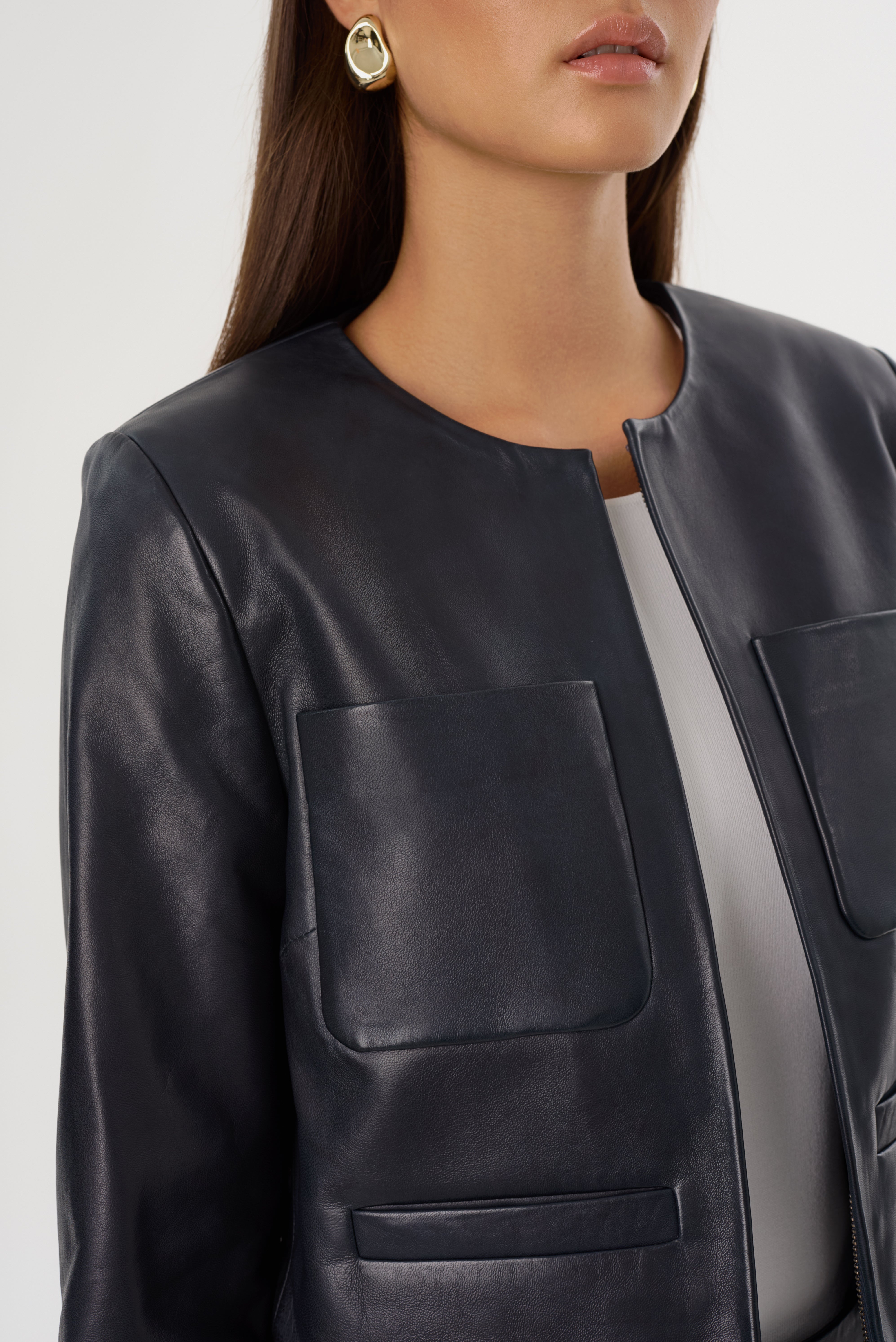 LINETTE | Veste en cuir