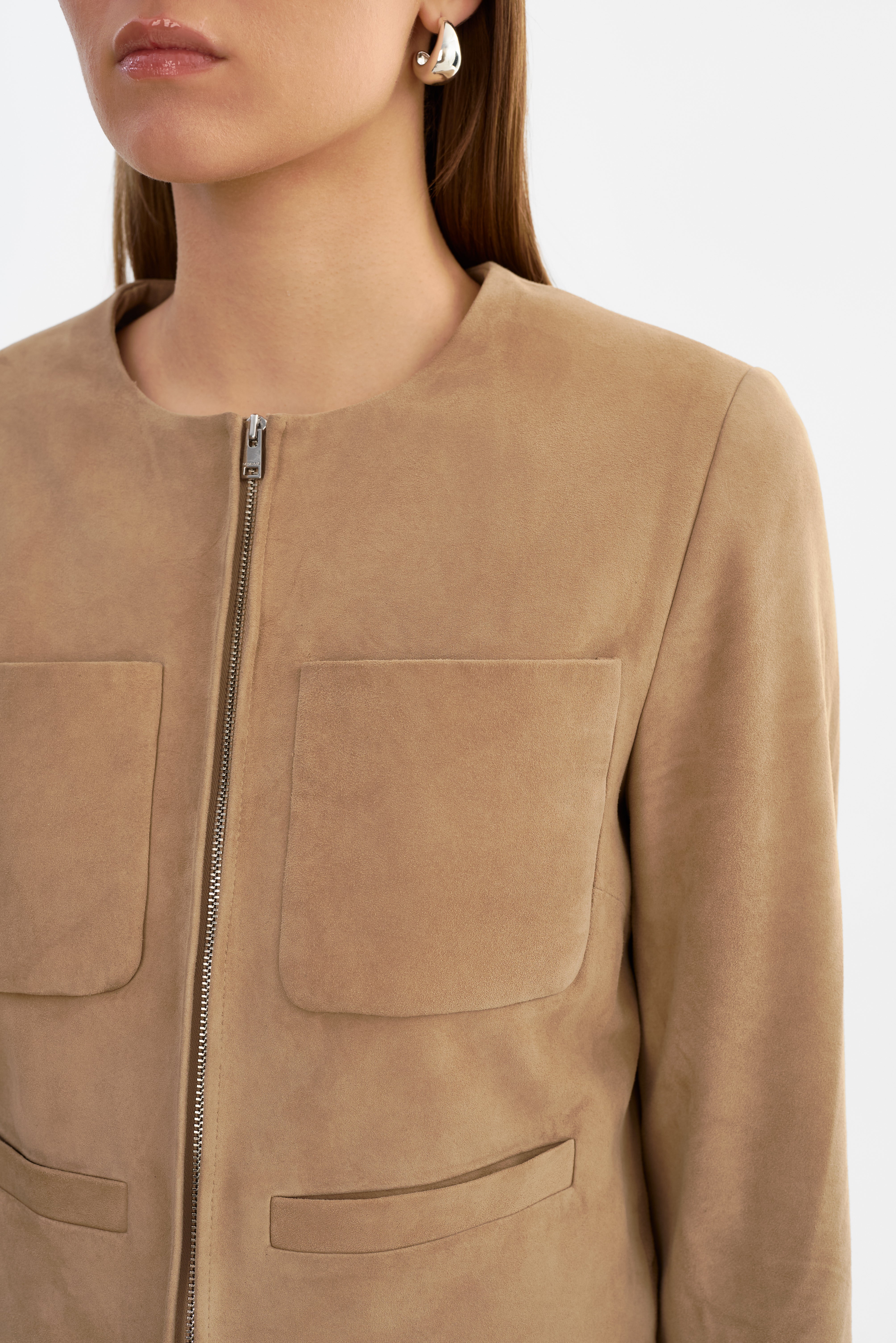 LINETE S | Veste en suède
