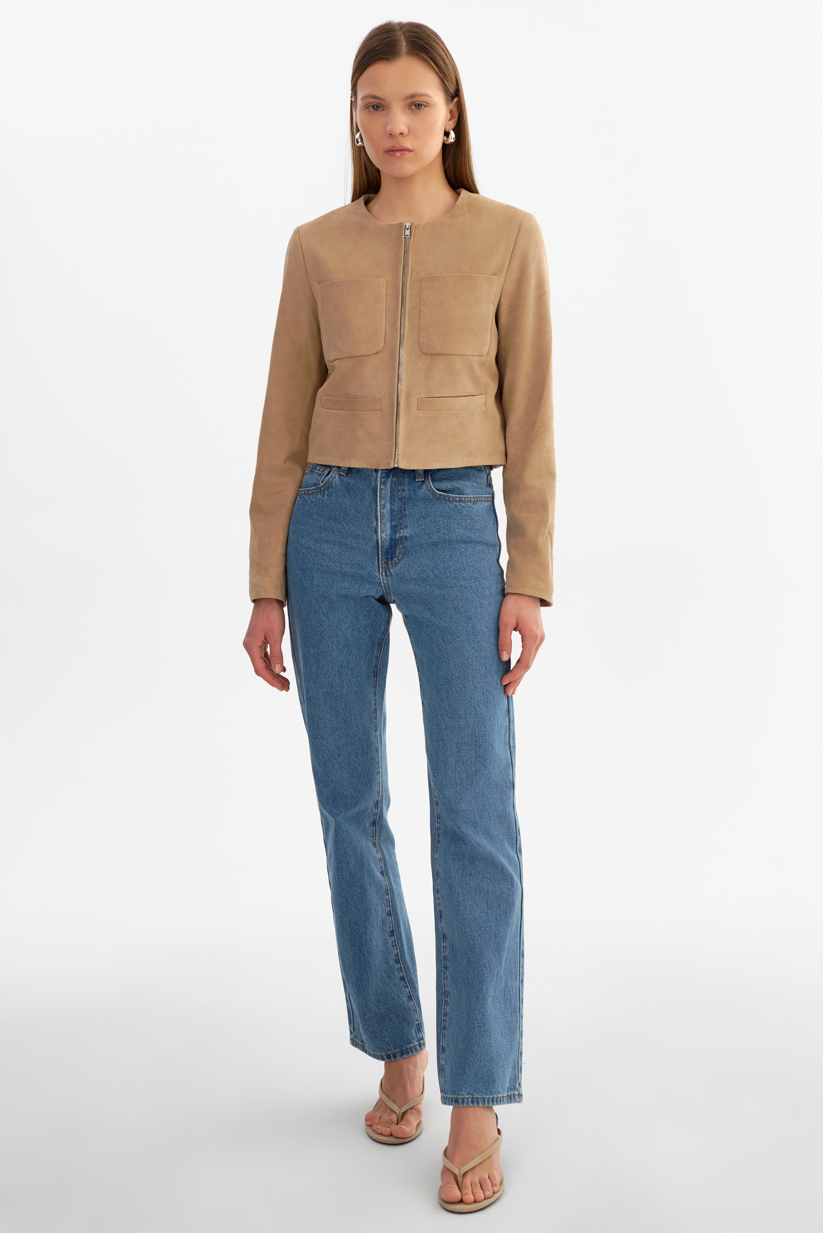 LINETE S | Veste en suède