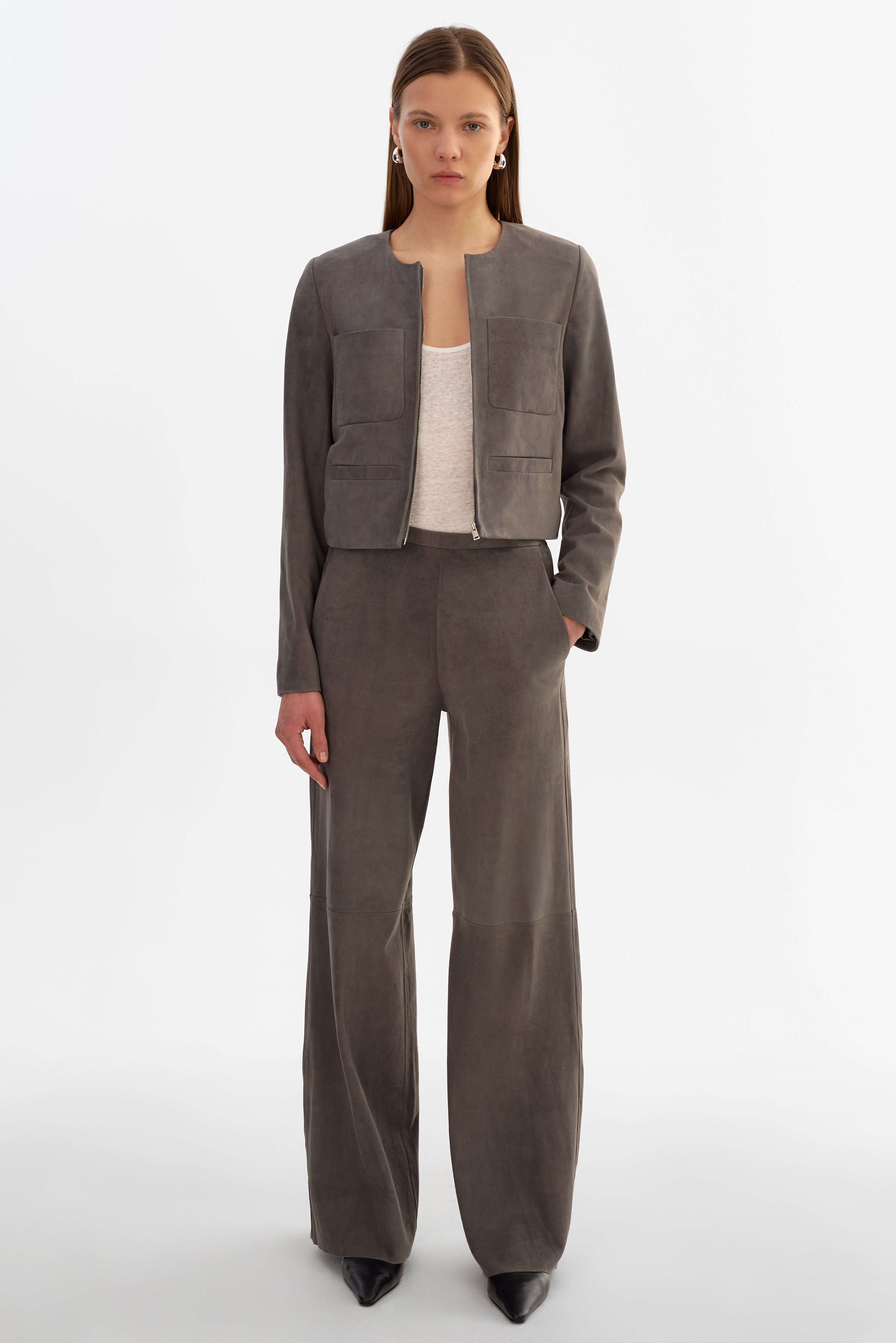 ELISE | Wide-Leg Suede Pants