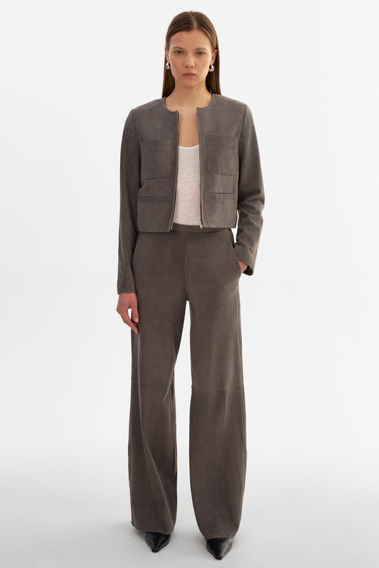 LINETE S | Veste en suède