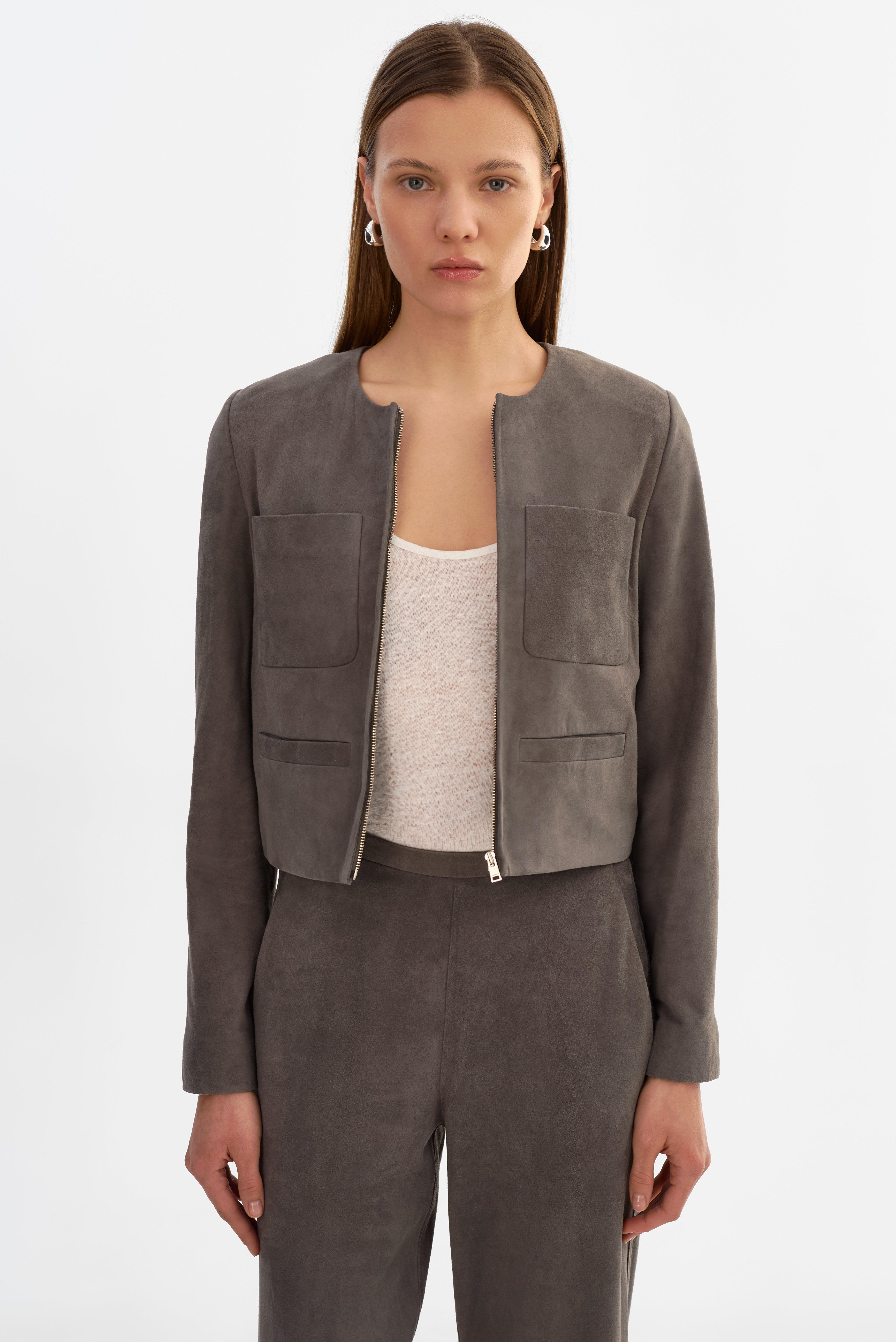 LINETE S | Veste en suède