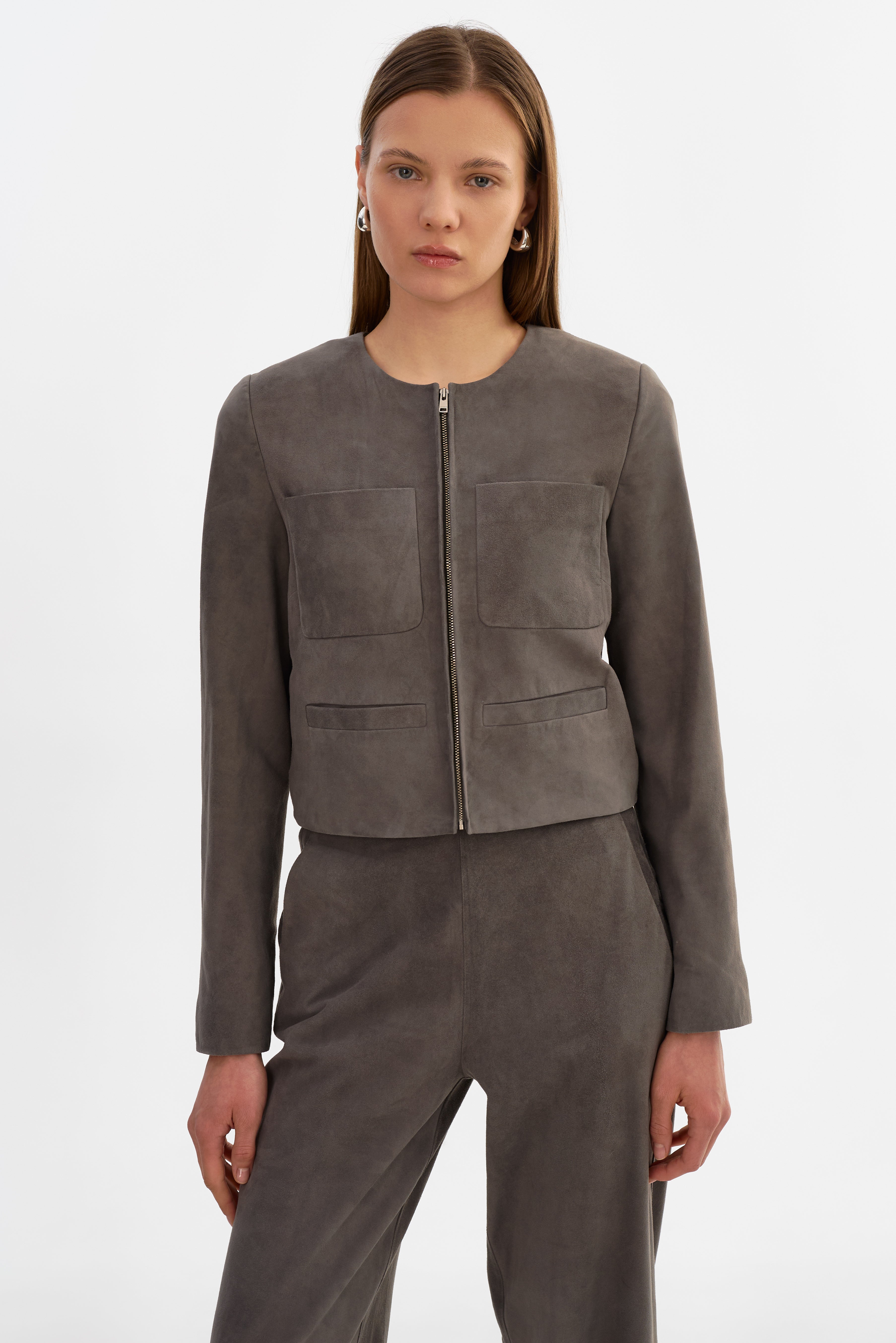 LINETE S | Veste en suède