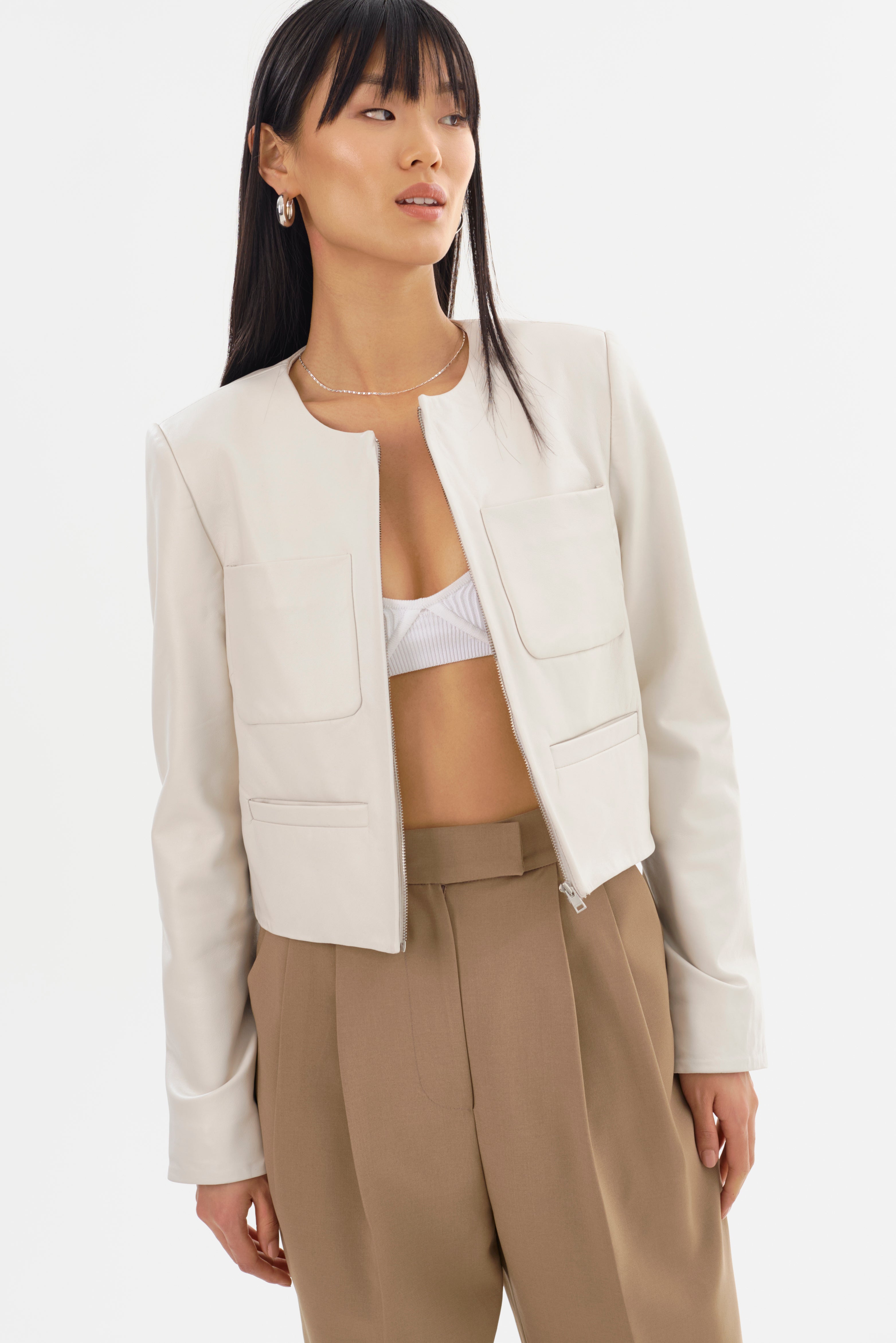 LINETTE | Veste en cuir