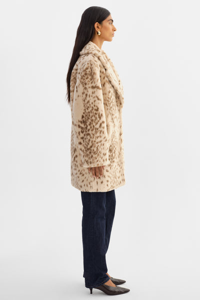 LINNEA  LEO | Leopard Faux Fur Coat