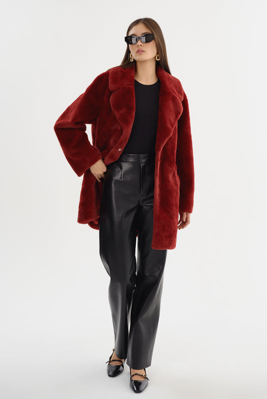 LINNEA | Manteau en Fausse Fourrure