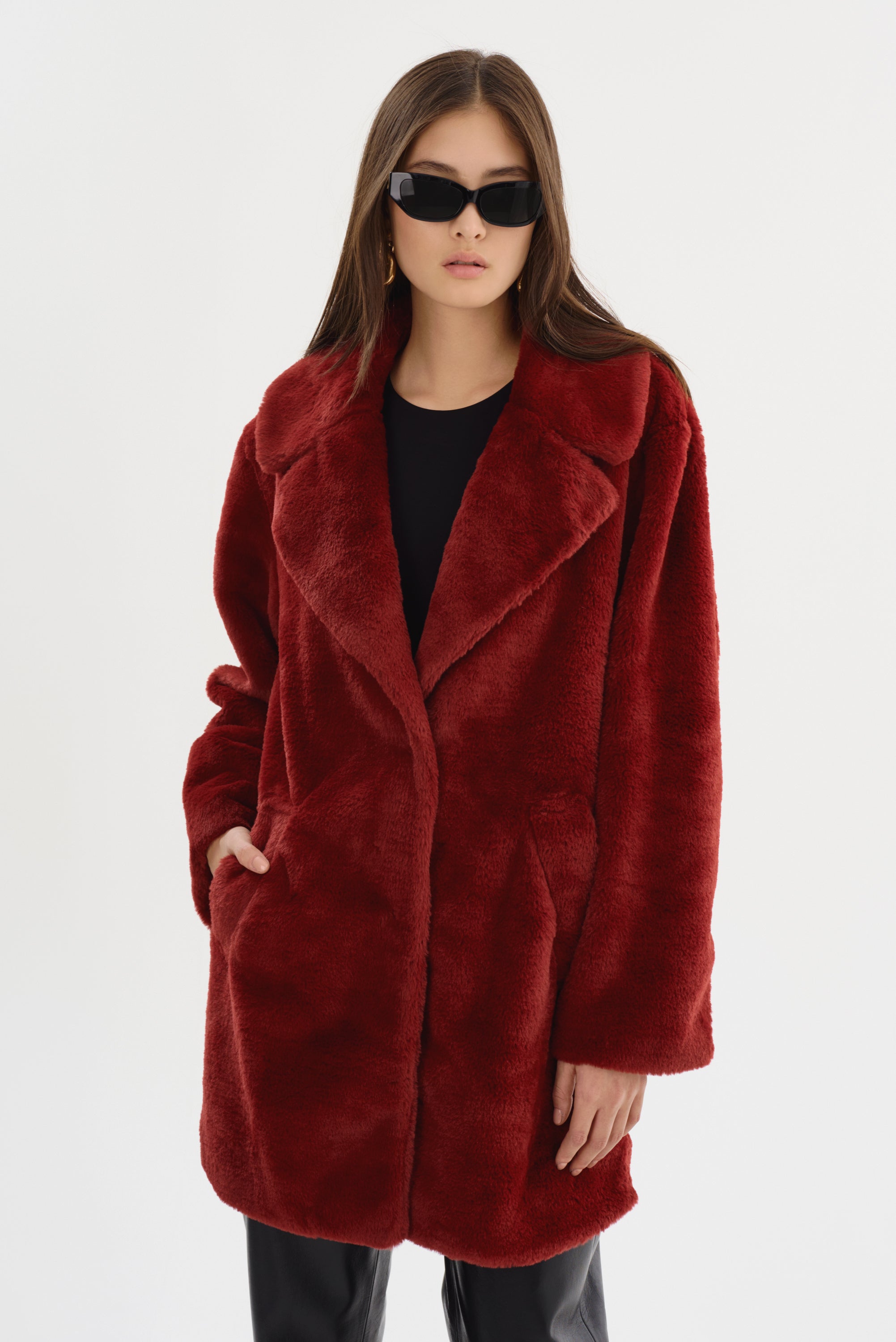 LINNEA | Manteau en Fausse Fourrure