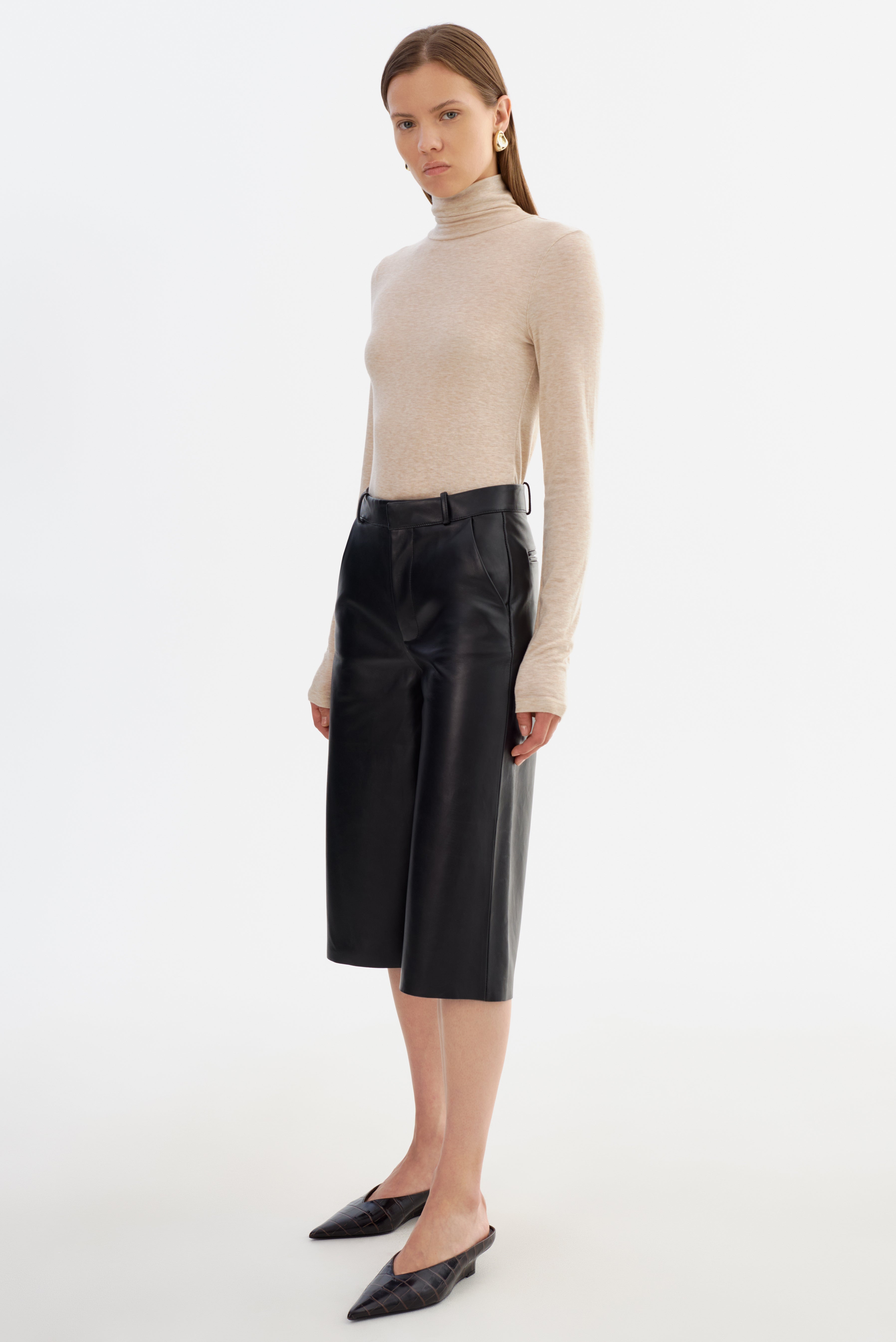 LISE | Leather Bermuda Shorts