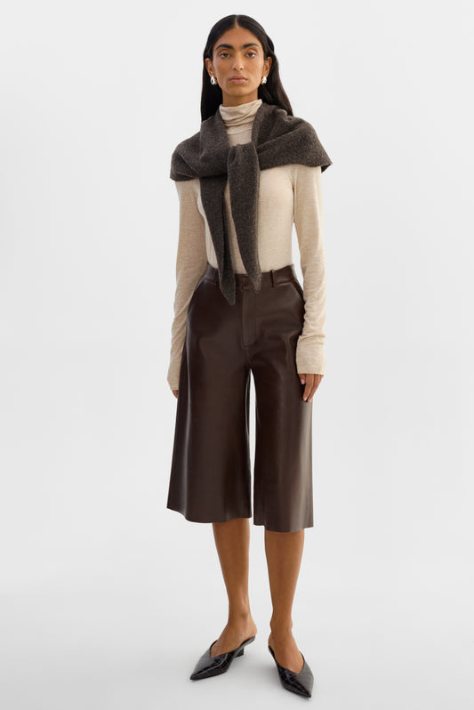 LISE | Leather Bermuda Short