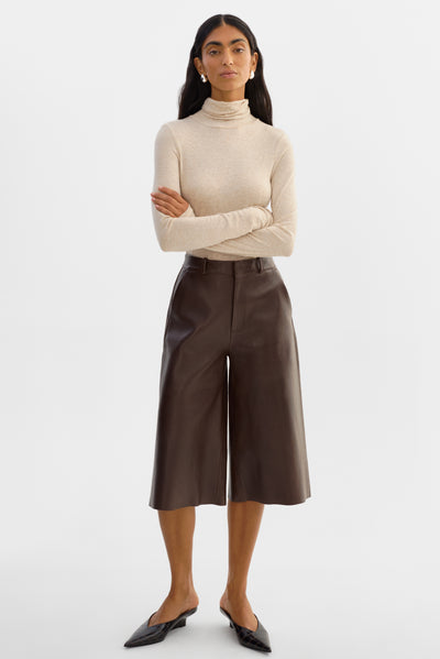 LISE | Leather Bermuda Shorts