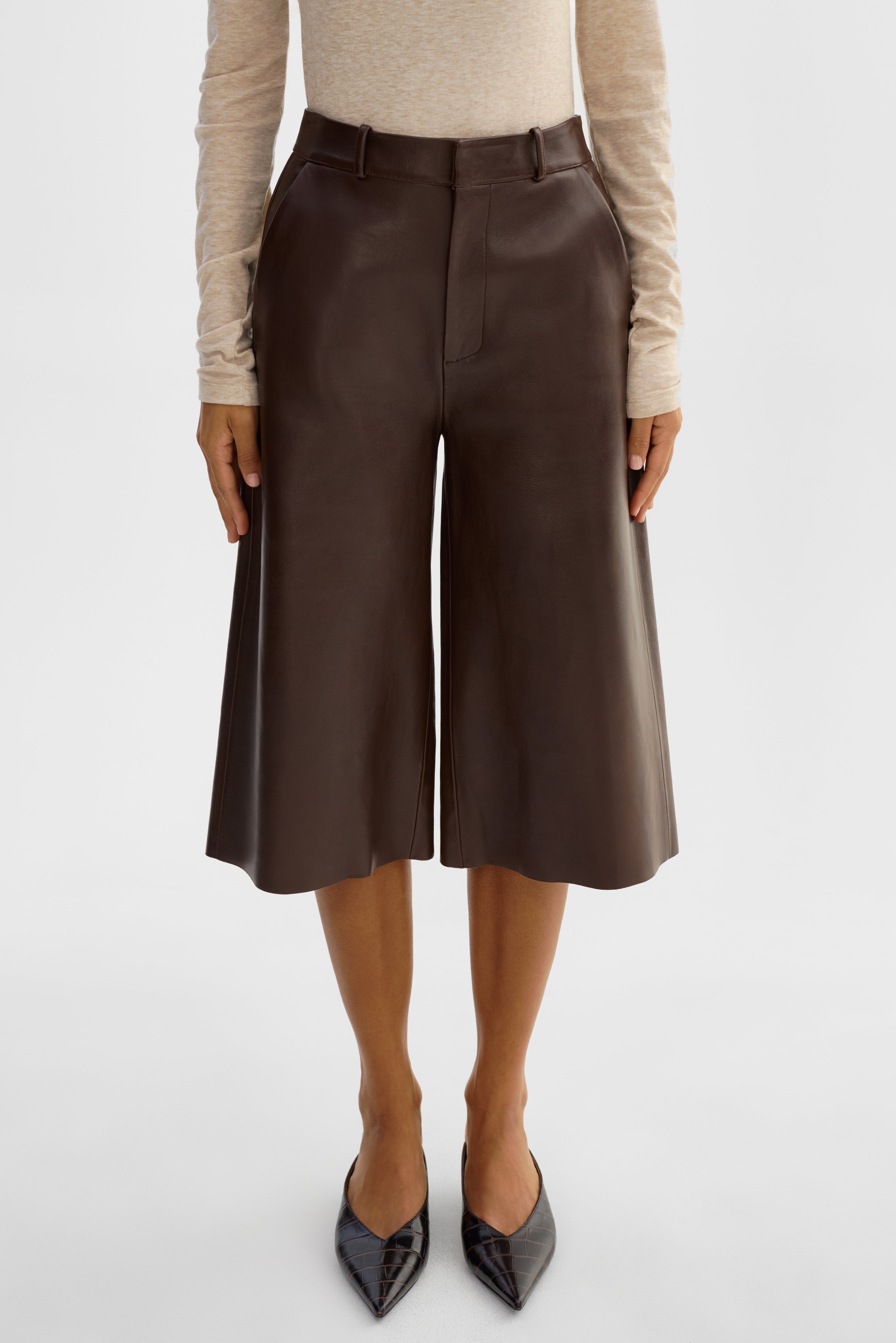 LISE | Leather Bermuda Shorts