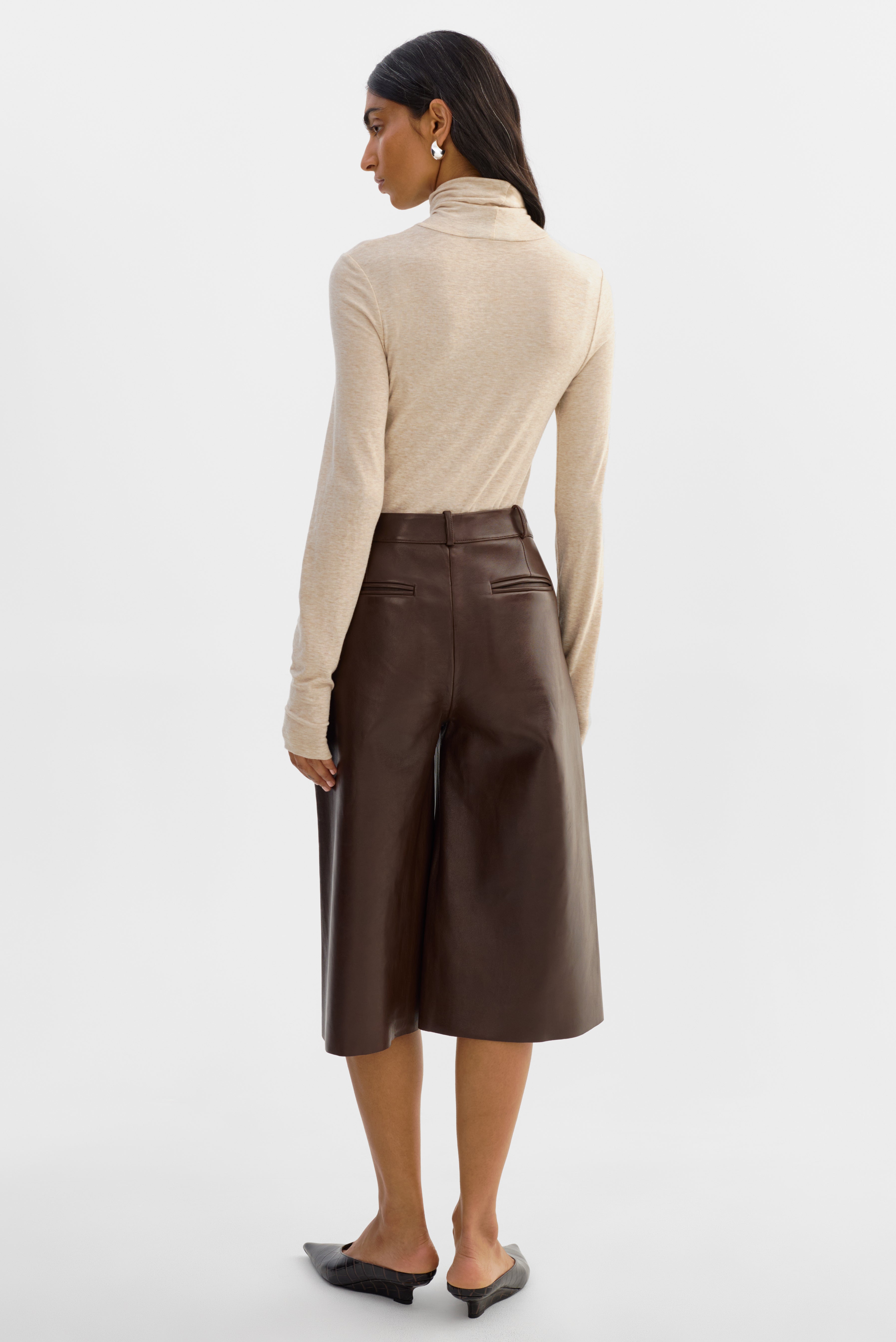LISE | Leather Bermuda Shorts