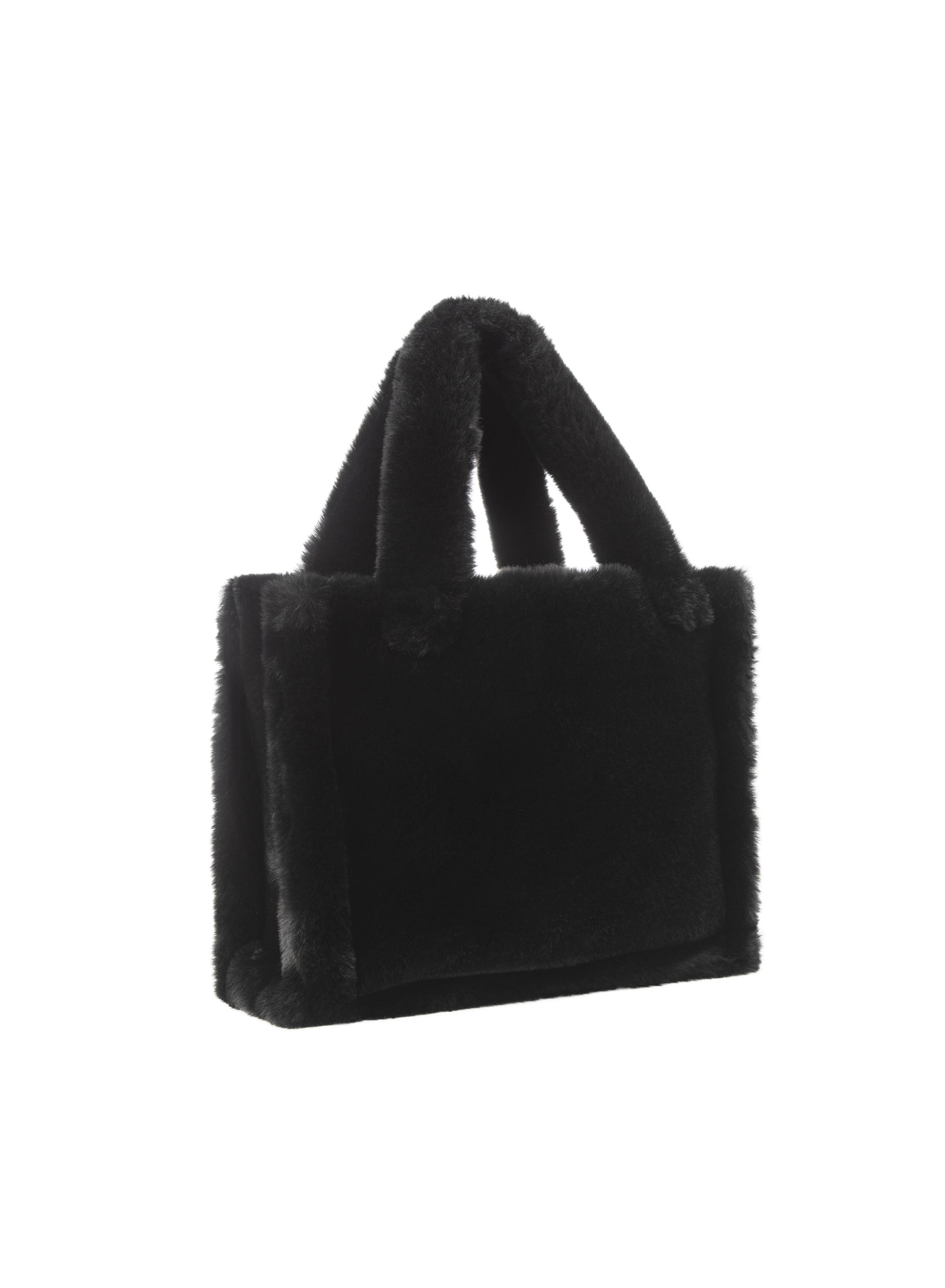 Zara faux fur tote bag cheap