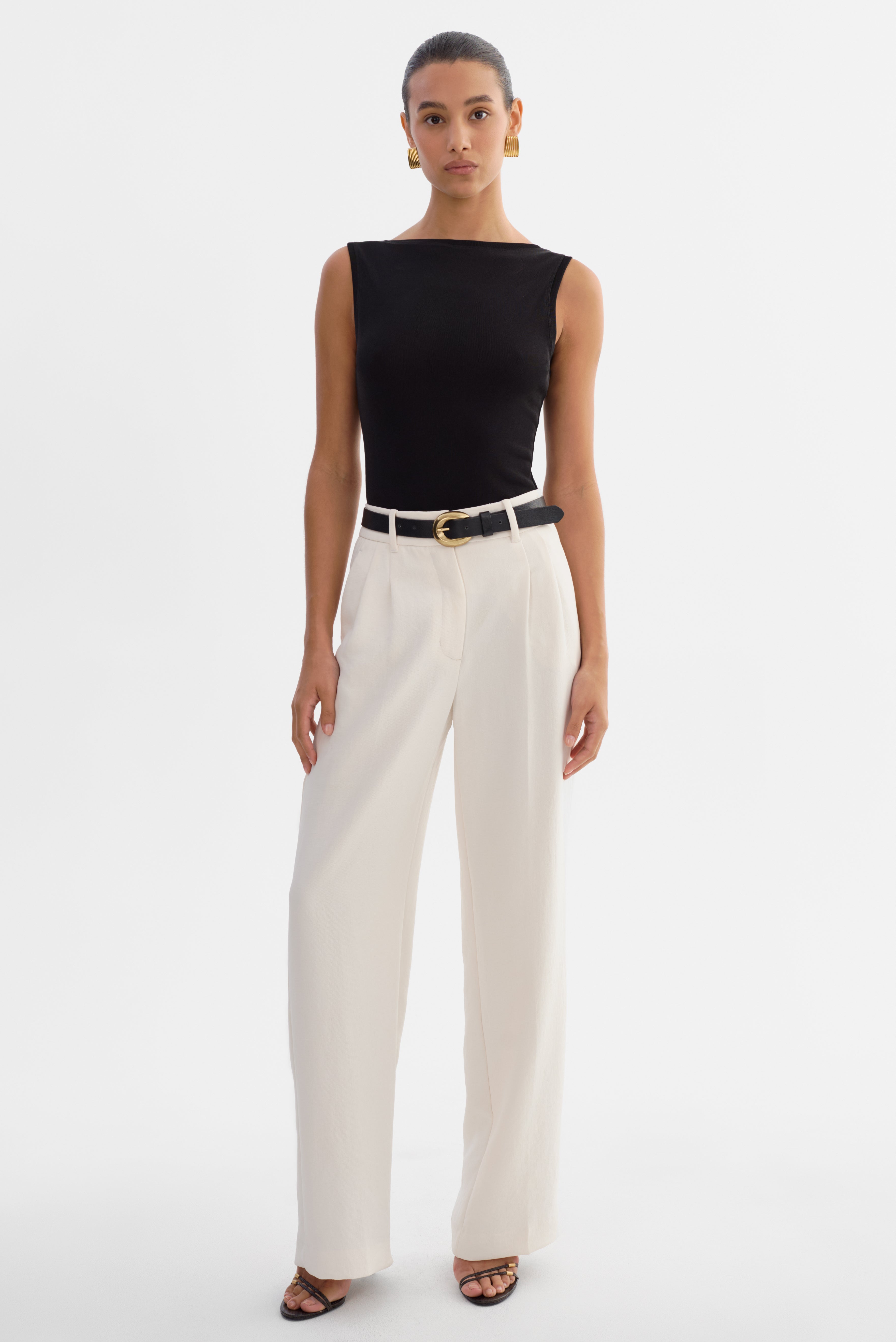 VALENCE | Ceinture à boucle dorée