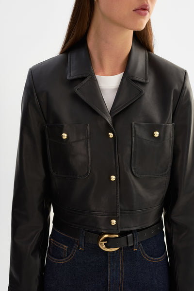 LORENA | Cropped Leather Jacket